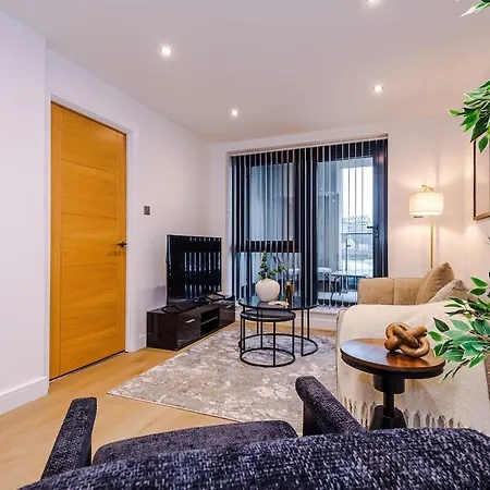 Lägenhet Sleek 2 Bed Free Parking And Terrace